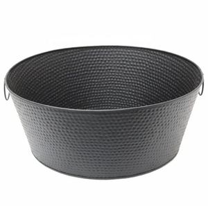 <b>Buckets</b> <b>Ice</b> Iron Metal Designer Matt Black Color Round Shape Tub for Bathrooms - Product Image 1