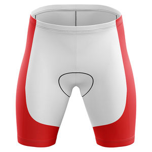 Shorts de cyclisme pour hommes, blanc et rouge, respirants, séchage rapide, réversibles, grandes tailles, anti-transpiration, design sans coutures, 100% - Product Image 5