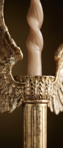 เชิงเทียนโลหะรูปปีกนางฟ้าสีทอง ตกแต่งด้วยลวดลายหล่อขึ้นรูป สำหรับงานแต่งงานและงานอีเว้นท์ - Product Image 4