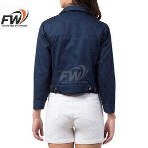 Chaqueta Vaquera para Mujer OEM con Bordado Floral 3D y Detalles de Botones con Diamantes - Ropa Exterior Informal Azul Estilo Urbano - Product Image 3