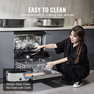 Forno Elettrico per Arrosto di Tacchino da 26 QT con Coperchio Autoriscaldante e Funzione Scongelamento e Mantenimento Calore - Forno da Banco 1450W - Product Image 6