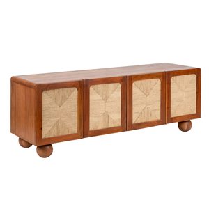 Wood <b>TV</b> <b>Unit</b> with Modern <b>Design</b> and Durable Solid Wood Construction Stylish Entertainment Center for Living Room Home Hotel - Product Image 2