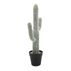 Juego de 5 Cactus Saguaro Artificiales en Maceta Negra de 8x5x24.5 Pulgadas, Decoración de Plantas Duradera y Elegante - Product Image 3