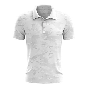 เสื้อโปโลแขนสั้นลายพรางสีเทาสำหรับผู้ชาย ผ้าถัก แห้งเร็ว สวมใส่สบาย ทรงปกติ พิมพ์ลายดิจิทัล - Product Image 6