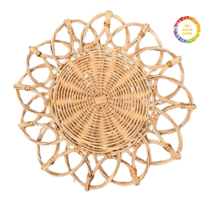 Plato de Servicio Decorativo de Ratán Tejido a Mano, Ecológico y Desechable, para Mesa de Comedor, Bodas y Eventos, al por Mayor - Product Image 6