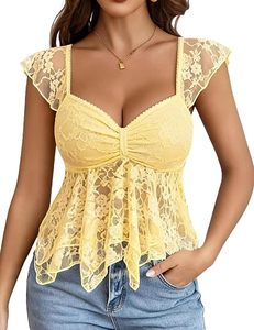 Women's Black Lace Criss-<b>Cross</b> Back Tank <b>Top</b> Floral Pattern Sexy Club Style Breathable Regular Length <b>Tops</b> - Product Image 3