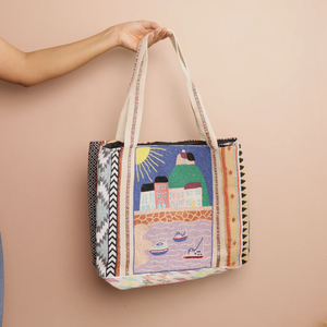 Bolsos tote para niñas con diseño único, bolsos tote con cuentas, bolsos de compras de Whimsy Art Craft - Product Image 5