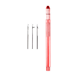 Lightweight Hair Extension Hook <b>Threader</b> with Replaceable Loop <b>Needles</b> for Quick and Easy Hair Extension Installation Tools Kit - Product Image 2