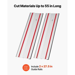 Kit con Gamma di Taglio da 55 Pollici, Guida per Sega a Nastro, 2 Guide Lineari in Alluminio Estruso da 27,5 Pollici e 1 Connettore Compatibile - Product Image 3