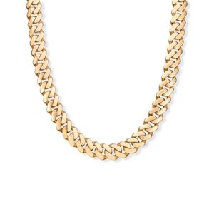 Cadena de eslabones cubanos pulidos de lujo, tono dorado, joyería de moda al por mayor - Product Image 1