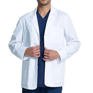 TENDANCES CLASSIQUES Blouse de laboratoire en coton et polyester tissé blanc, manches longues, unisexe, pour médecin, infirmière, scientifique, dentiste, uniforme d'hôpital - Product Image 1
