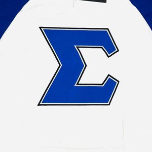 Camisa Premium Raglán Blanca y Azul de Phi Beta Sigma para Hombre, Ajuste Cómodo, Prenda de Alta Calidad para Fraternidad Griega, Ropa Casual - Product Image 4