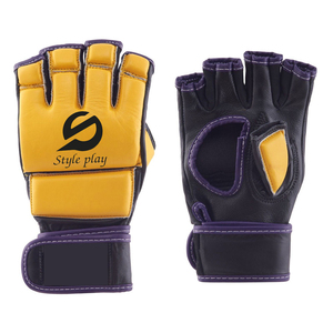 Custom Logo Printed Leather MMA <b>Gloves</b> <b>Moisture</b> Wicking Hook and Loop Closure Non-Slip Material Made MMA <b>Gloves</b> - Product Image 1