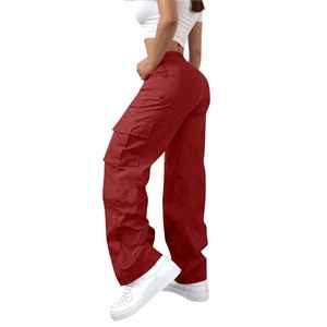 Pantalon Cargo Personnalisé avec Logo pour Hommes et Femmes, 6 Poches, Taille Élastique, Coupe Droite, Style Décontracté Streetwear, Pantalon Tendance - Product Image 3