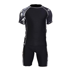 Men's Casual Running Outfit Premium Cotton T-Shirt Shorts Set Soft Breathable <b>Knitted</b> Fabric Summer Sportswear Seamless Fusing - Product Image 1