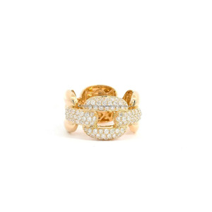 Gold Plated Rhodium Plated 925 Sterling <b>Silver</b> Moissanite Cluster Cuban Band Hip Hop <b>Chunky</b> <b>Ring</b> for Anniversary & Wedding Gifts - Product Image 1