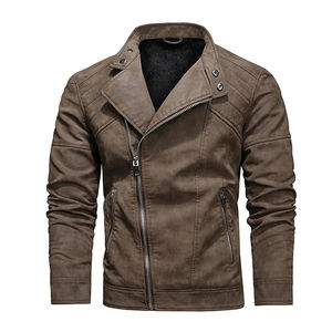 Chaqueta de Cuero de Cordero Negra y Blanca para Hombre, Chaquetas de Cuero Pakistaníes, Chaqueta de Cuero Casual con Cinturón Lateral - Product Image 1