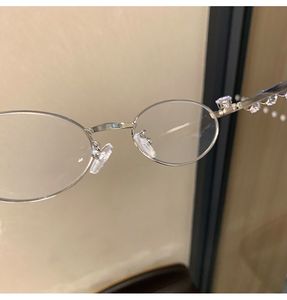 Gafas de Sol de Metal Ovaladas Estilo Y2K con Diamantes para Mujer, Diseño Cóncavo, Estilo Urbano y Personalizado - Product Image 4