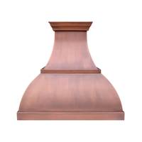 Hotte de cuisine murale en aluminium au design moderne, finition cuivre antique, faible niveau sonore, durable