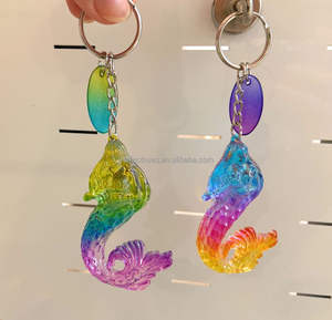 Grande idée cadeau souvenir porte-clés porte-clés sirène colorée - Product Image 4