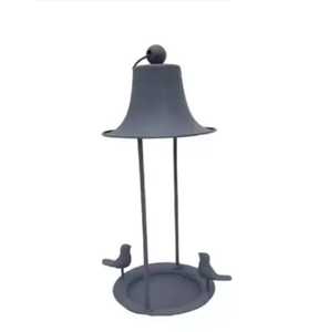 Mangeoire à oiseaux suspendue en métal avec chaîne, plateau à graines pour oiseaux sauvages, abreuvoir suspendu pour jardin extérieur et balcon - Product Image 2