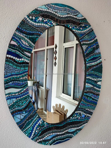 Mosaico de vidrio de calidad cuerda Borden espejo de pared para dormitorio sala de estar y baño decoración de exportación - Product Image 4