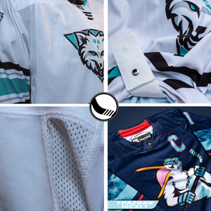 Vente en gros de sweats à capuche personnalisés à manches longues en polaire pour le hockey sur glace, tissu polyester, sublimation, sweats à capuche pour le hockey sur glace, uniforme de hockey, 280g - Product Image 6