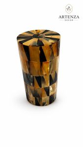 Artenza Decor Handmade <b>Glass</b> Tea Light <b>Holder</b> Geometric <b>Candle</b> Jar Clear Decorative Lantern for Home Christmas Easter Decor - Product Image 1