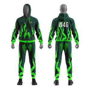 ชุดวอร์มกีฬาผ้าโพลีเอสเตอร์ผสมคอตตอนต้านเชื้อแบคทีเรีย แบบสปอร์ต สกรีนโลโก้ด้านหน้าได้ตามต้องการ ชุดวอร์มมีฮู้ดสำหรับผู้ชาย ระบายอากาศได้ดี เป็นมิตรต่อสิ่งแวดล้อม - Product Image 4