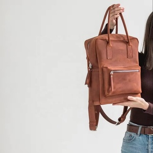Sac à dos en cuir écologique spacieux pour femme, idéal pour l'extérieur, pour ordinateur portable, prix direct usine, sacs à dos en cuir fins - Product Image 1