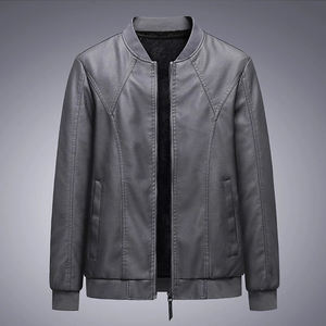 Veste en cuir véritable pour homme, personnalisée avec des broderies, fermeture éclair de haute qualité, imperméable, style bomber classique, streetwear, varsity - Product Image 2