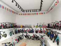 Vélo d'équilibre léger pour enfants, 12 pouces, cadre monobloc en nylon, éclairage LED, moyeu à roulement, roues à rayons pneumatiques, logo personnalisé OEM