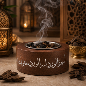 Brûleur à Bakhoor en bois avec incrustation en laiton, porte-cigares et cigarettes, accessoire de fumage artisanal, cendrier, bol en laiton, pour hôtel et décoration intérieure, vente en gros - Product Image 2