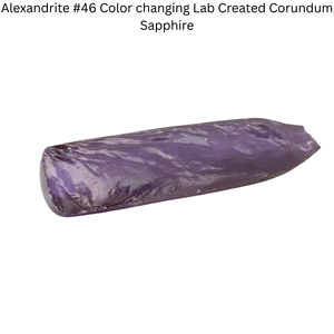 อะเล็กซานไดรต์สังเคราะห์ คอรันดัม ทับทิม วัตถุดิบ ไม่ผ่านการเจียระไน เปลี่ยนสีได้ ผ่านการอบความร้อน รูปทรงกระบอก ผลิตในห้องปฏิบัติการ - Product Image 3