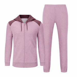 Customizable Polyester/Cotton Breathable Quick Dry Lightweight Hooded Drawstring 2-in-1 Design Men's Winter Sport Tracksuit - Product Image 2