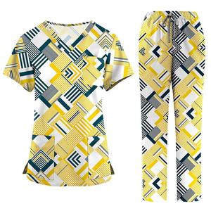 Tenues d'infirmières personnalisées brodées à manches courtes – Ensembles d'uniformes d'hôpital respirants les plus vendus – Blouses médicales décontractées pour femmes - Product Image 6