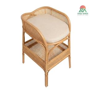 Cambiador de dos niveles hecho de ratán natural para bebés. Muebles para bebés. Seguro y resistente. - Product Image 2