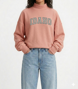 Top Oversize de Cuello Alto para Mujer, Estilo Casual y Relajado, Sensación Suave, Atuendo Moderno, Inspirado en las Tendencias - Product Image 1