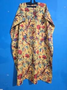 Vestido Kaftán Maxi de Algodón con Estampado de Aves Indias, Cuello en V y Manga Corta para Mujeres Embarazadas, Ropa de Playa y para Dormir de Verano - Product Image 5