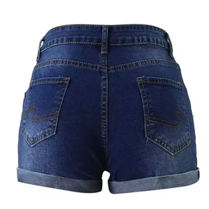 Women Skinny High Waist Washed Denim Shorts Lightweight Soft Modern Summer Everyday Clothing Bangladesh Garment Sourcing Office - Product Image 4