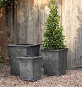 Vintage Galvanized Metal Outdoor Verdigris tall metal Garden Planter Pot With Iron Handles <b>Large</b> Round Green <b>Plant</b> Container - Product Image 5
