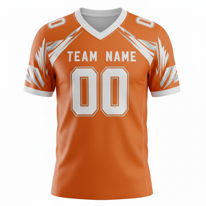 เสื้อฝึกซ้อมอเมริกันฟุตบอลแบบกำหนดเองสำหรับผู้ใหญ่ แขนสั้น ระบายอากาศได้ดี มีไซส์พลัส คอวี ผลิตจากโพลีเอสเตอร์ 100% - Product Image 4