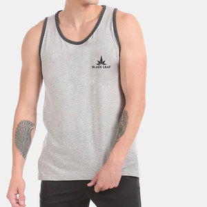 BLACK <b>LEAF</b> Fitness Clothing Pakistan Made Polyester/Cotton Breathable Tank Top Factory Direct Sale Plus Size Summer Wear Men for - Product Image 2