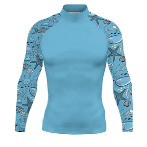 Camiseta de Protección Solar UV Personalizada Unisex para Surf, Transpirable, Ecológica, Antibacteriana, de Spandex/Poliéster, Manga Larga, para Buceo - Product Image 1