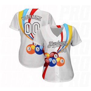 Camiseta de Béisbol Auténtica Personalizada con Diseño de Patrón 3D Blanco y Negro - Product Image 2