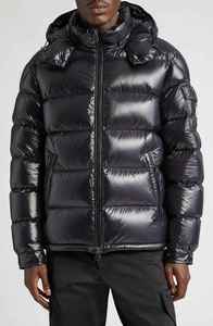 Veste matelassée à capuche pour homme, noire, rembourrée de duvet, coupe-vent, décontractée, pour l'hiver, fermeture éclair, coupe classique, couleur unie, vestes personnalisées - Product Image 6
