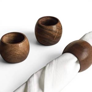 Serviette en bois, porte-serviettes en bois, anneau porte-serviettes en bois, support pour anneau porte-serviettes en bois, porte-serviettes en bois fait main - Product Image 5