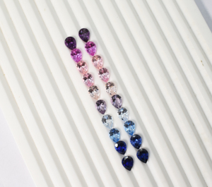 Pierre précieuse de laboratoire multi-saphir sans défaut, taille poire, ensemble de pierres précieuses de laboratoire en corindon 6x4 mm - Product Image 4