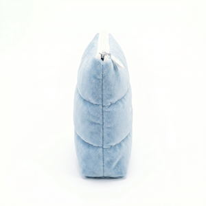Quilted Polyester Fashion Zipper Closure Cosmetic Bag Clutch Flat-mouthed Customizable with Logo - Product Image 5