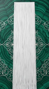 100 " White <b>Tassel</b> Fringe Pleated Fabric Trim Decorative Streaming Strand for Bags Garments Event Decor - Product Image 3
